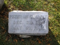 Peter McClymont 1816-1905, Oneida Cemetery, Knox County, Illinois
