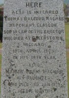 Thomas Balfour MacNab (1840-1875), Girthon New Kirkyard, Gatehouse of Fleet, Scotland