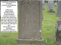 Thomas McLellan and Margaret Millar and sons, Kirkmabreck Churchyard, Creetown, Scotland
