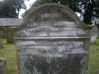 Margaret Wallace, wife of William Anderson, Mochrum Cemetery, Wigtownshire, Scotland