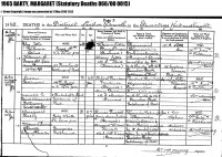Margaret Elizabeth Rowatt Death Registration 1965