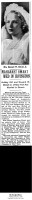 Margaret Jane Ewart wedding announcement, 1938