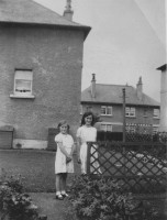 Margaret and sister Janet (Jenny) McLellan - ca 1934 at Glenriddet Avenue