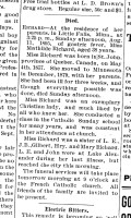 Mathilde Richard obituary, 1895