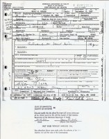Mercy Whipple Gordon, death certificate, 1987