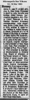 Obituary of Milton C. Honsey - 1983