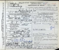 Milton Fritz, Sr., death certificate, 1939