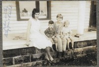 Nellie with Richard, Dorothy, Betty Jane (the children of Floyd Wakeman) (l to r)