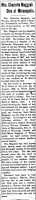 Obituary for Charlotte Warren - 1921