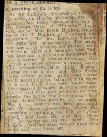 Percy Oates and Bessie Hughan wedding, 1911