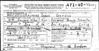 Raymond D. Schwartz, social security application, 1955