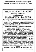 Rowatt Lamp Ad 1893