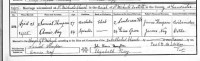 Samuel Thompson and Annie Nay marriage - 1905