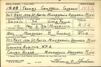 Thomas Campbell Gordon - World War II Draft Registration - 1940