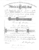 Thomas C Gordon and May Stilwell marriage 1889
