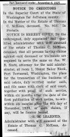 Thomas C. McKean, probate notice, 1925