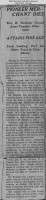 William Hubert Weibeler obituary, 1923