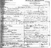 Walter Swarbreck, death certificate, 1922