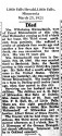 Wilhelmina Briese obituary, 1921