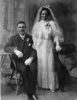 William Coley and Christina Wallis wedding photo - 1908