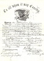 William Groskopp, Civil War discharge papers, 1866