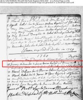 William Rorison birth 1760