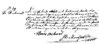 Francois Richard, christening entry, 1836