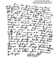 Pierre Poutre and Marie Rosalie Bell, marriage entry, 1813